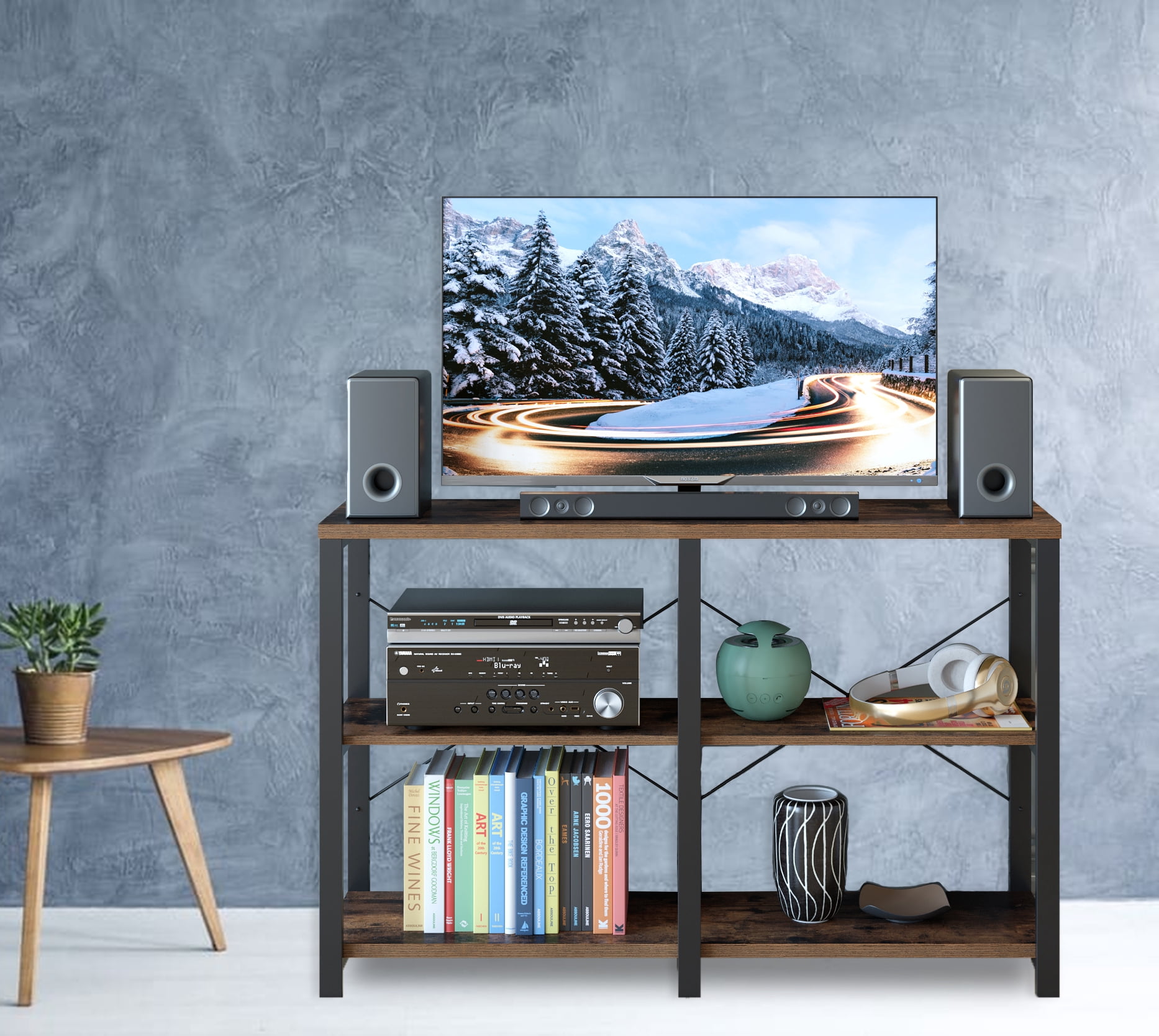 EXRACING 47 Inch 3-Tier Console Table,Sofa Table, Entryway Table, TV Stand