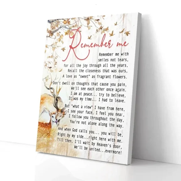 Poster Remember Me Autumneer Love- UNFRAMED Poster Prints, Wall Art For Home Decor Or Office - Great Gift Idea For Friends & Family, 8x12