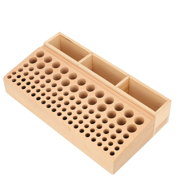 Wood Rack Leather Craft Tool Box, Leather Tool Rack, Professional For DIY Leather Craft Wood 98 Holes