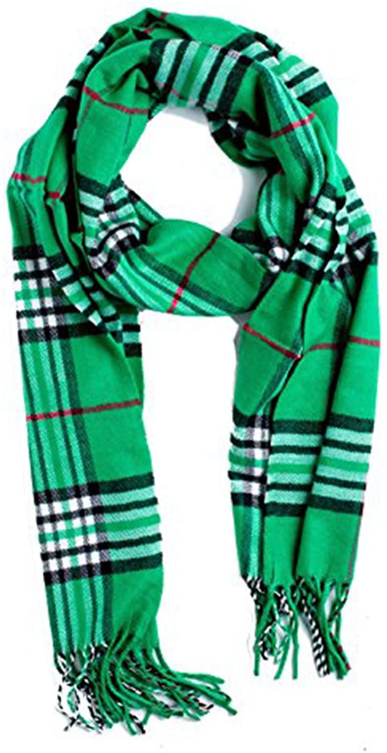Classic Luxurious Soft Cashmere Feel Unisex Winter Scarf in Checks and Plaid 