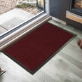 thumbnail image 2 of Evideco Red Burgundy PVC Door Mat 32x24 Inches - Non-Slip Backing, Weather Resistant - Indoor Outdoor - Front Door Mat for Entryway, Porch, Patio, 2 of 6