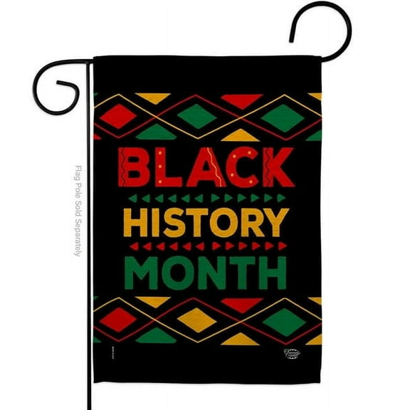 Ornament Collection G192423-BO 13 x 18.5 in. Black History Month Garden Flag with Support Cause Double-Sided Decorative Vertical Flags House Decoration Banner Yard Gift