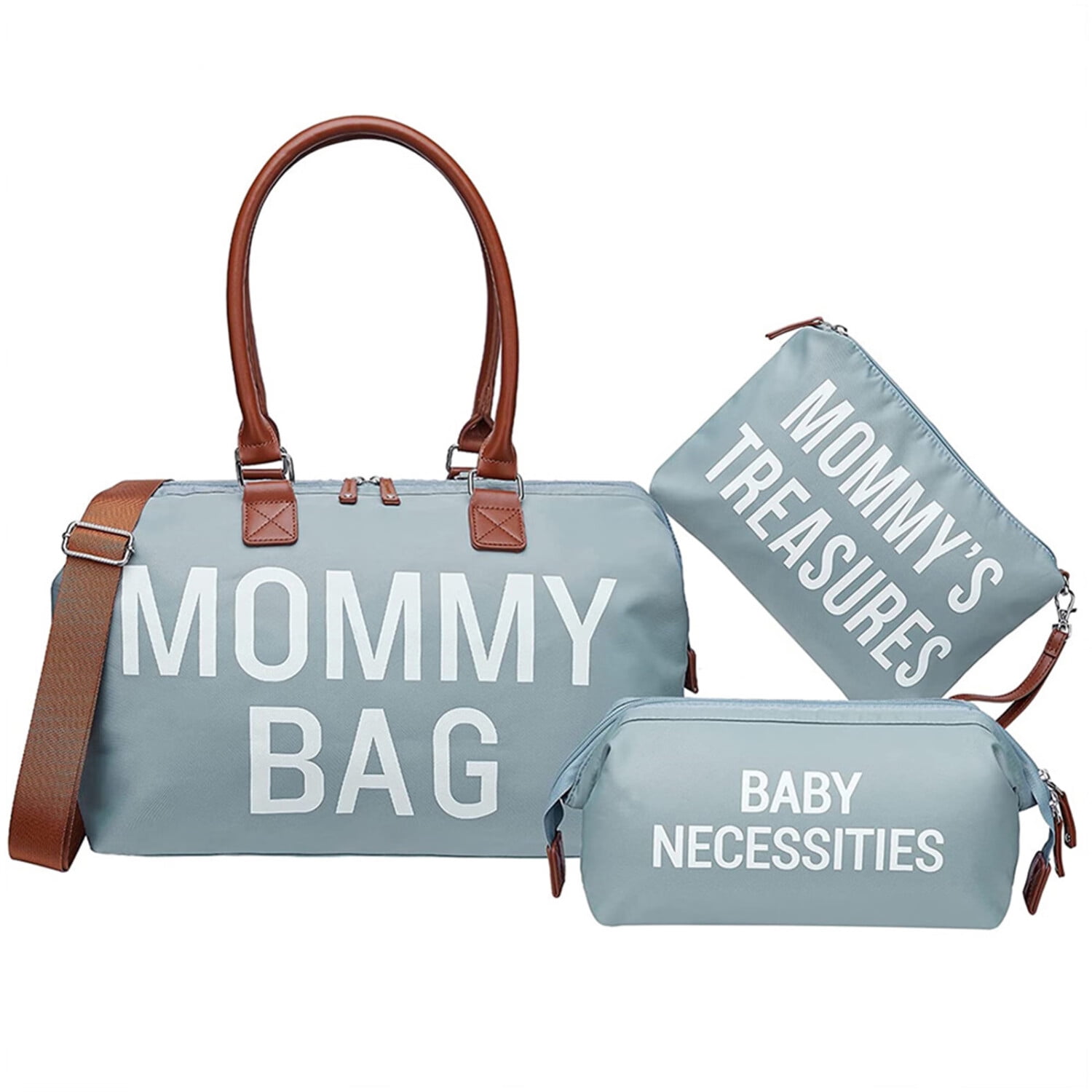 Mommy Bag for Hospital Multifunctional Large Diaper Handbag Tote 3pcs Set for Travel Hospital