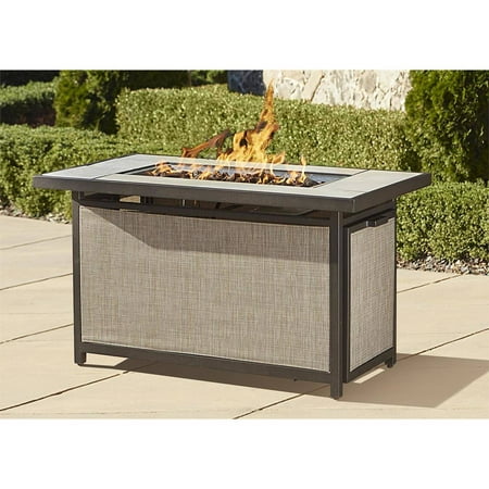 Cosco Outdoor Serene Ridge Aluminum Propane Gas Fire Pit Table