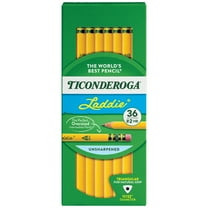 Ticonderoga Laddie Tri-Write Intermediate Size No. 2 Pencils with Eraser, Box of 36