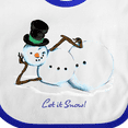 thumbnail image 4 of Inktastic Let It Snow Sassy Snowman in Top Hat Boys or Girls Baby Bib, 4 of 4
