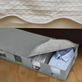 thumbnail image 5 of 2pcs Under Bed Storage Box with Compartments Extra Large Underbed Clothing Organizer Bag for Closet Foldable Flat Fabric Drawers Space Saving Bedroom Organization, 5 of 9