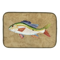 Caroline's Treasures Rainbow Trout Dish Drying Mat