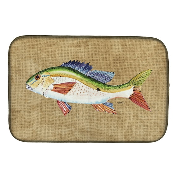 Caroline's Treasures Rainbow Trout Dish Drying Mat