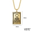 thumbnail image 4 of TEAMER Skeleton Tarot Card Necklace Stainless Steel Amulet Marigold Tarot Card Major Arcana Necklaces for Women Men, 4 of 4