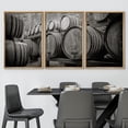 thumbnail image 3 of wall26 Framed Canvas Print Wall Art Set Retro Vintage Black White Wine Barrels Drinks &amp; Cocktails Food Photography Realism Decorative Contemporary for Living Room, Bedroom, Office - 24"x36&q, 3 of 5