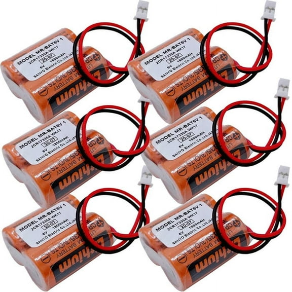 6 PCS 2CR17335A WK17 6V 1800mAh Lithium Battery Compatible for SANYO MR-BAT6V1 2CR17335A WK17