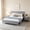 Grey, variant on AUU King Size Pinewood Farmhouse Bed with Barn Door Headboard and Footboard – Strengthened Frame for Lasting Support