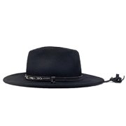 Stetson Men's Santa Fe Crushable Wool Hat Black, Small