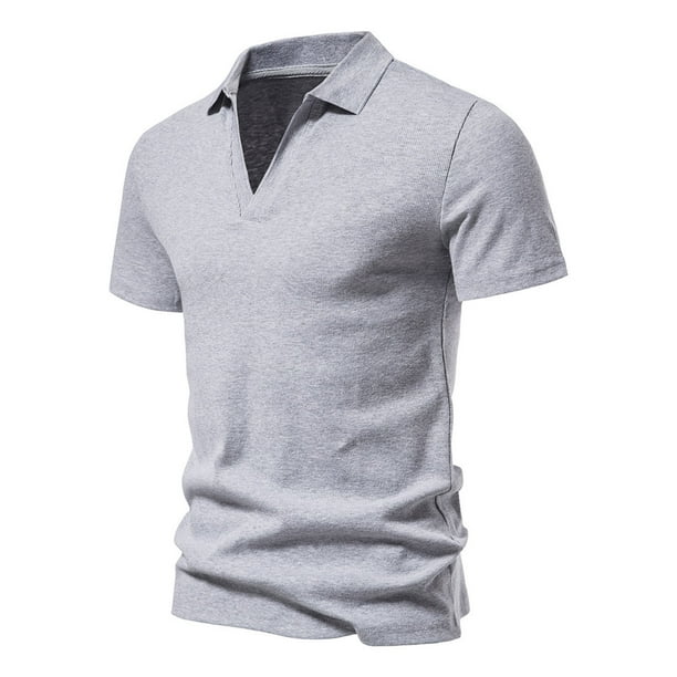 pstuiky Camisas de vestir de manga corta para hombre, Camisa de manga corta con solapa de rayas para hombre, camisa de contraste de color camisas casuales para hombre l