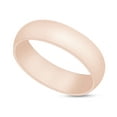 thumbnail image 3 of 14K Rose Gold Plated 925 Sterling Silver 6mm Comfort Fit Mens Plain Classic Engagement Anniversaries Dome Band Ring Size 9, 3 of 3