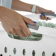 Sterilite Extra Large 2.7 Bushel Plastic Laundry Basket with 2 Carry Handles, White, Adult