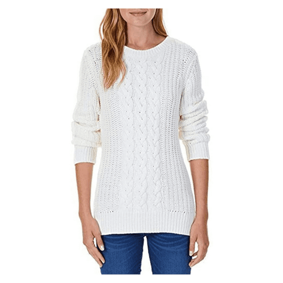 Nautica Women’s Single Cable Knit Tunic Sweater,M