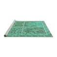thumbnail image 2 of Ahgly Company Machine Washable Indoor Round Persian Turquoise Blue Traditional Area Rugs, 7' Round, 2 of 4