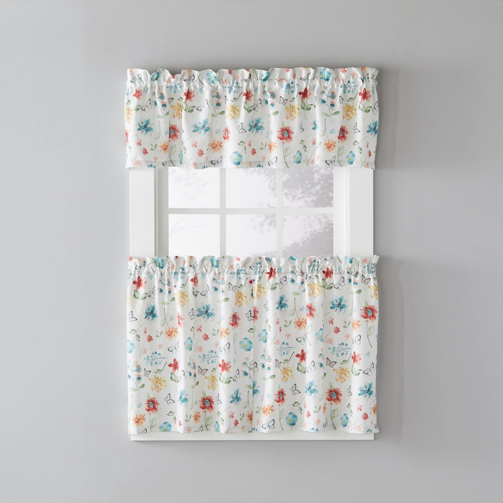 SKL Home Floral Dance Window Curtain Tier Pair