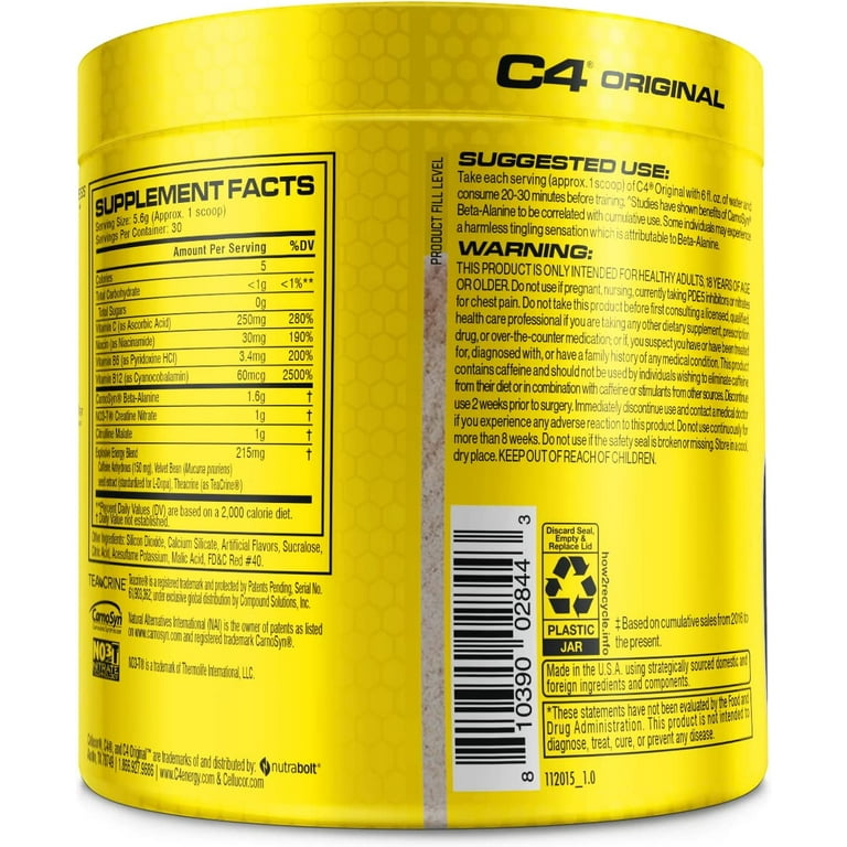 How Much Caffeine In One Scoop Of C4 Pre Workout EOUA Blog