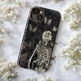 thumbnail image 5 of Vintage Skeleton and Butterfly Phone Case, Dark Gothic Floral Design, Elegant Spooky Protective Cover for iPhone 16 15 14 13 12 11 Pro Plus Mini, 5 of 6