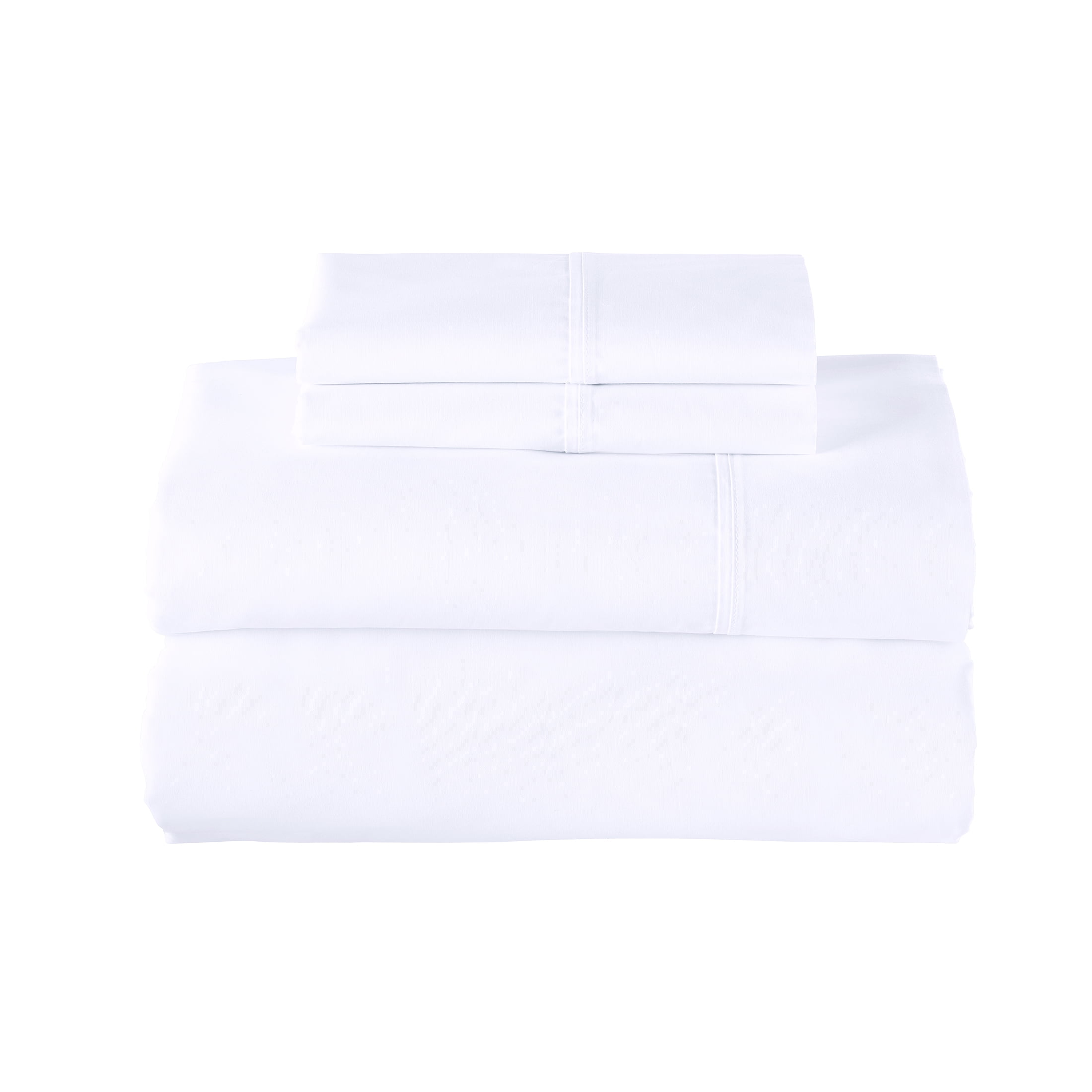 Better Homes & Gardens Cool & Crisp 3-Piece 300 Thread Count Arctic White Cotton Percale Sheet Set, Twin