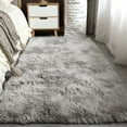 thumbnail image 2 of Alfombras que absorben el sonido y mantienen el calor, perfectas para decorar cualquier habitación, gran regalo para la sala de estar, alfombras súper suaves, base antideslizante, blanco y gris, 160, 2 of 5