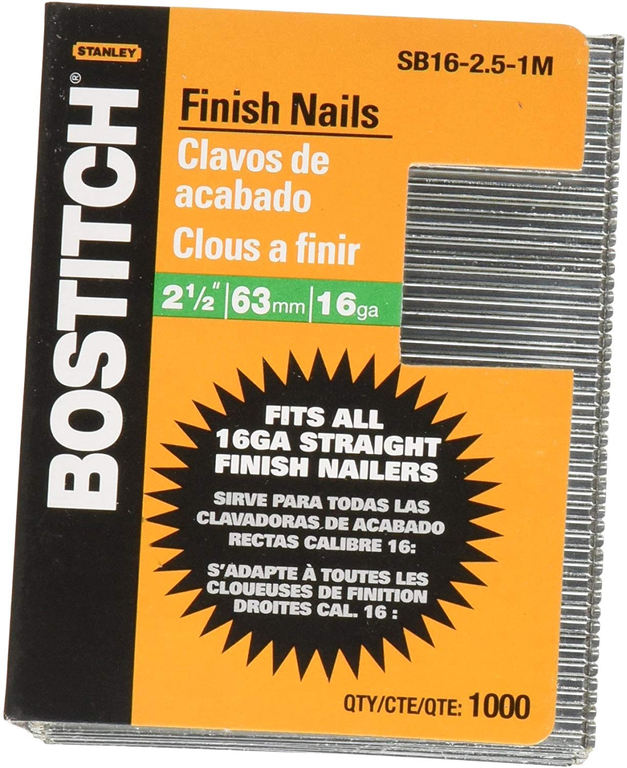 SB16-2.5-1M 2-1/2-Inch-by-16-Gauge 