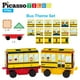 thumbnail image 5 of Building Blocks PicassoTiles Magnet 3 en 1, cohete, autobús escolar, tren, 5 of 9