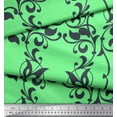 thumbnail image 2 of Soimoi Poly Georgette Fabric Leaves & Filigree Damask Print Sewing Fabric Yard 52 Inch Wide, 2 of 3