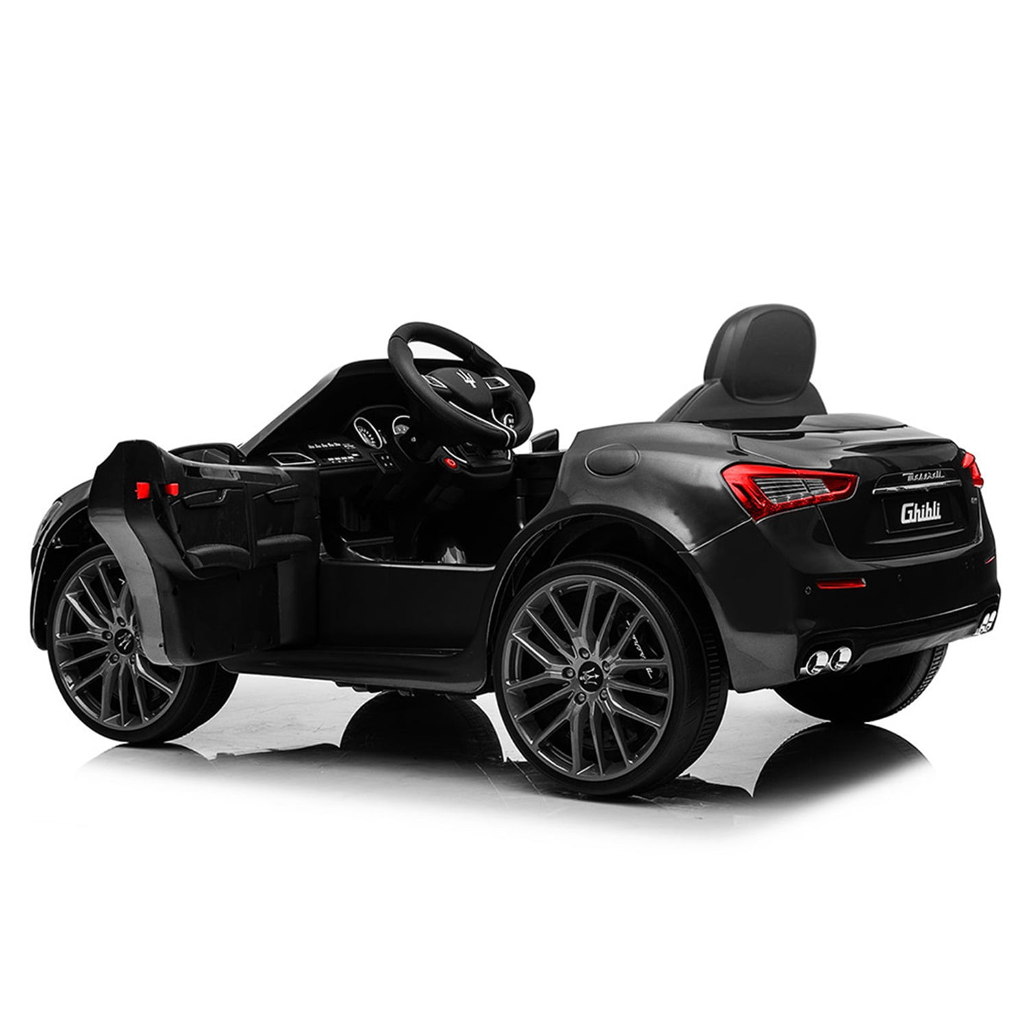 CIPACHO 12V Kids Ride On Car with 2.4G Remote Control,Battery Powered Electric Ride On Vehicle Double Doors, Black