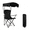BLACK, variant on MF MENTAFLOW 1pc Camping Chair With Canopy, Outdoor Folding Lounge Chair With Adjustable UPF 50+ Sun Shade & Cup Holder, Portable Camping Recliner For Camp Beach Outdoor Sports Sketching