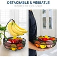 thumbnail image 5 of Auledio Fruit Basket Bowl with Banana Tree Hanger for Kitchen Counter, Bronze, 5 of 7