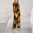 thumbnail image 3 of Goofa Orange Pumpkin Printed Women’s 2 Piece Pajama Set Super,Pajamas Women's Long Sleeve Sleepwear Soft Button Down Loungewear Pjs Lounge Set Nightwear-X-Large, 3 of 9