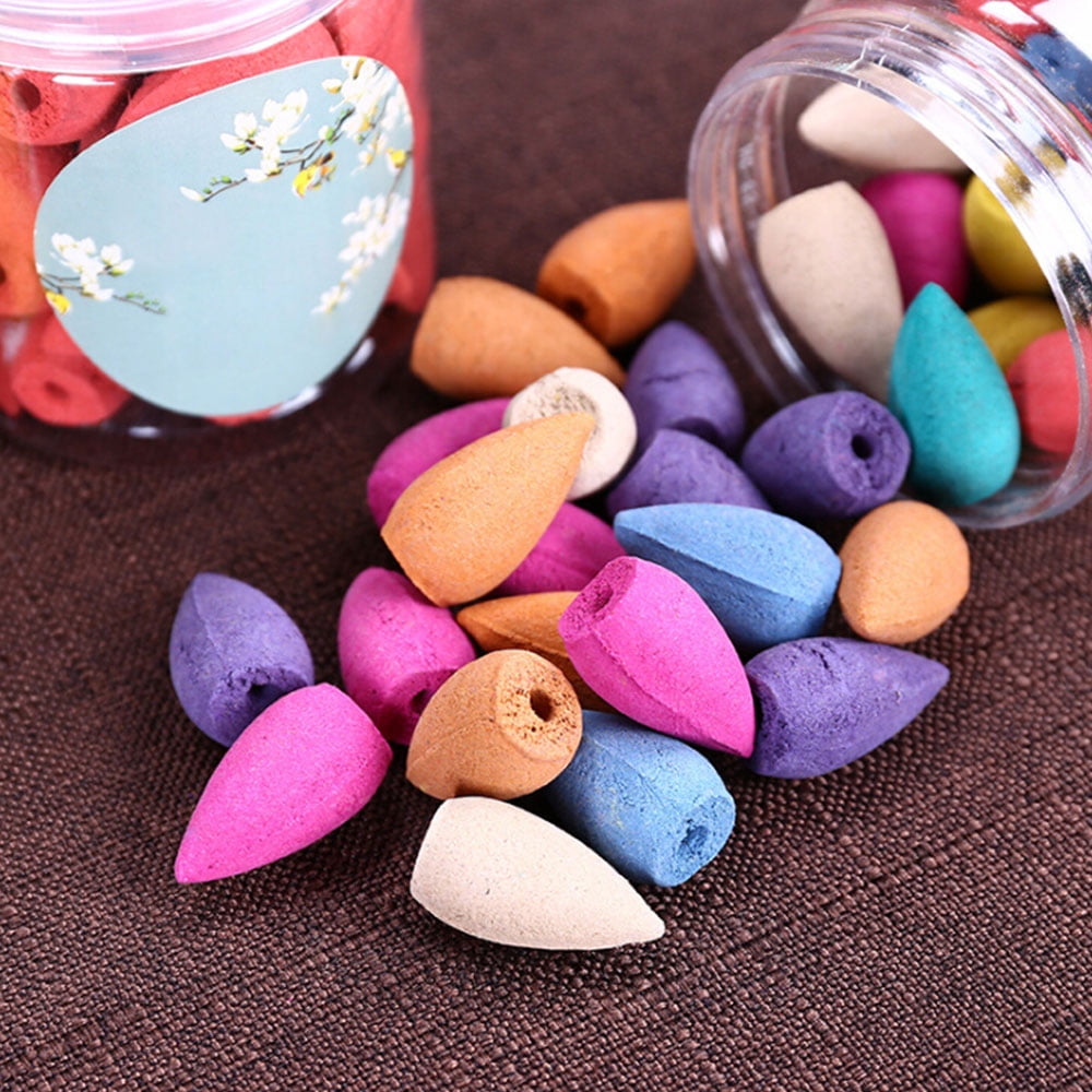 VONTER Best backflow Incense Cones ,Mixed Scent Cones Target 50 Incense  Waterfall, Backflow Pagoda Cone Household Aromatherapy Eaglewood,Get The  ultmate Source of Relaxation Beauty (Colorful) 
