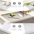 thumbnail image 3 of 304 Cutting Board with Counter Lip, Large Stainless Steel Cutting Chopping Boards,Pastry Board Heavy Extra Large 304 Stainless Steel Cutting Mats for Kitchen Countertop Protection ( Size : 19.7"x15.7", 3 of 7
