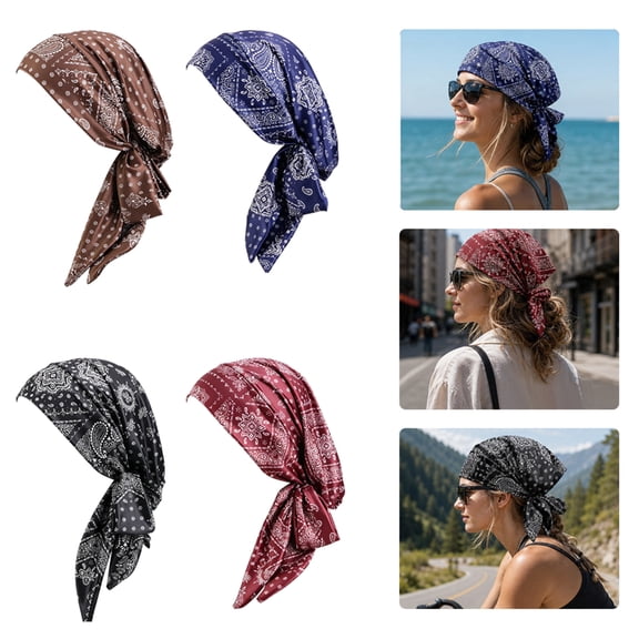 4 Pack Cooling Skull Cap Helmet Liner Breathable Headwear Caps for Men Women Outdoor