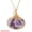 Amethyst (Gold), variant on Halloween Copper Wire Wrapped Crystal Pumpkin Necklace Pendant Autumn Jewelry-Amethyst (Gold)