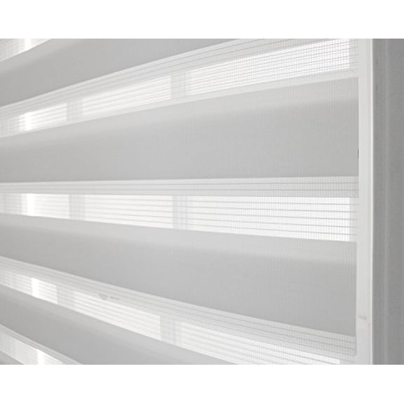 Achim Cordless Celestial Sheer Double Layered Window Shade (White, 39" x 72")