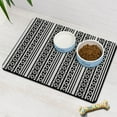 thumbnail image 3 of Boho Retro Floral Pet Feeding Mat-Abstract Art Geometric Absorbent Pet Placemat for Food and Water Bowl, with Waterproof Rubber Backing, Quick Dry Water Dispenser Mat for Dog and Cat (24"x32"), 3 of 7