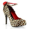 Ellie Shoes 4 Leopard Ankle Strap Pump BP410-Huntress Leopard