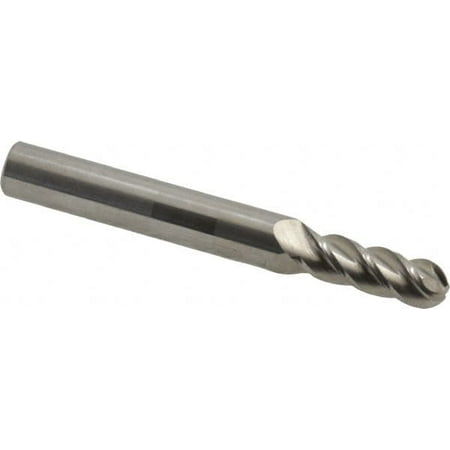 

Accupro 17/64 Diam 3/4 LOC 4 Flute Solid Carbide Ball End Mill