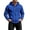 Blue, variant on Men Full Zip Up Hoodie Jacket Classic Fleece With Chest Zip Pocket And Kangaroo Pouch, Everyday Casual, Dark Gray, Size S