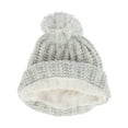 thumbnail image 2 of ClimaZer0  Sherpa Lined Knit Winter Beanie Pom Hat (Women), 2 of 3