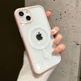 thumbnail image 2 of Pink Edge Phone Case, Support MagSafe Wireless Charging, Shockproof Clear Case for iPhone 13 Mini, 2 of 11