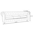 thumbnail image 5 of Valencia Sofas Abruzzo Tufted Chesterfield Sofa with 2 Decorative Pillows - Dark Grey, 5 of 5