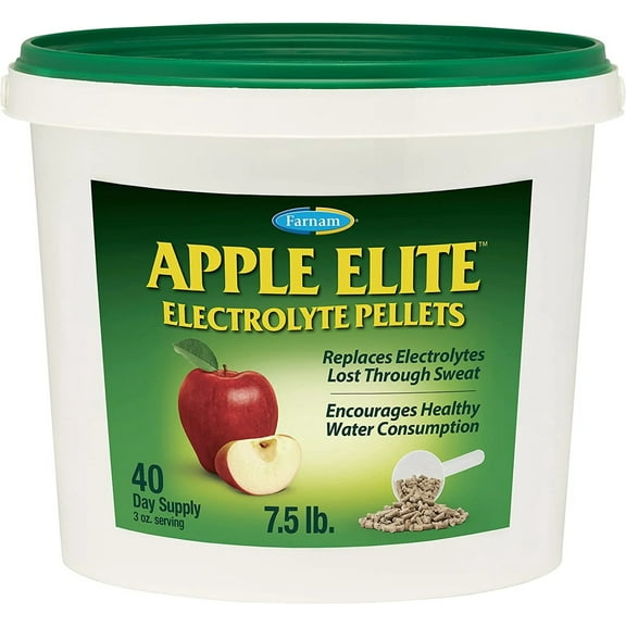 Farnam Apple Elite Electrolyte Pellets 7.5 Pounds, 40 Day Supply