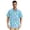 Blue Crowns, variant on Men's Short Sleeve Button Down Shirt, Wrinkle Free Casual Summer Beach Vacation Tops, Brown Scottie Dog, S-3XL