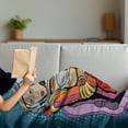 thumbnail image 3 of Astronaut Soft Flannel Fleece Blanket, Retro Inspired Space Lady with Purse on a Chair Girl Power Womens Day, Cozy Plush for Indoor and Outdoor Use, 50" x 60", Petrol Blue Multicolor, by Ambesonne, 3 of 5